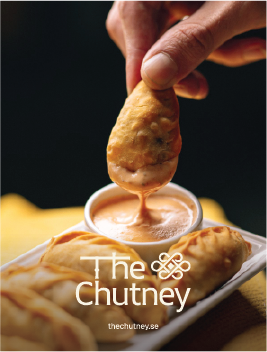 The Chutney — samosas and dipping sauce